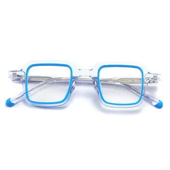 Celotno Rime Retro Kvadratni Okvir Očal Manjšine z Kratkovidnost Očala za Moške in Ženske Aceteta Očala Optični Recept za Očala