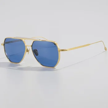 Jmm Brion Ovalne Titana sončna Očala 015S Moški Ženske vrhunska Kakovost Luksuznih Očala Klasičnih Pilotni Očala Premium Ročno Očala