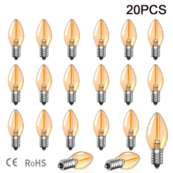 Edison Led Sveče Žarnice E12 E14 Zatemniti Žarnica Toplo Bela 2200K C7 0,5 W Doma Dekor Razsvetljavo Ampul Sveče Žarnice
