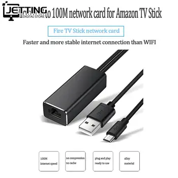 Ethernet Omrežje Sim Adapter Mikro USB Napajanje Do 100 mb / s RJ45 Za Ogenj TV Stick USB Na 100 m Omrežno Kartico USB Ethernet Adapter