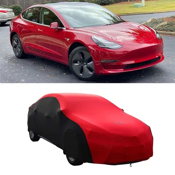 Dežnik Izolirana Visoko-elastične Zaščitni Elastični Stretch Bombaž Tesen Anti-umazanija Avto Kritje Za Tesla Model