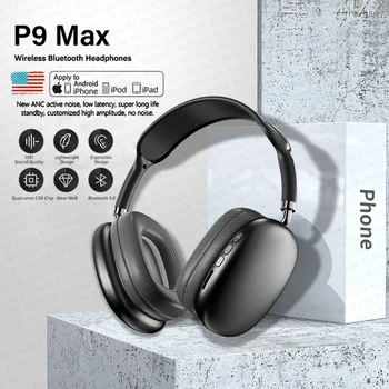 Za Original Apple Air Max P9 TWS Brezžične Bluetooth Slušalke Z Mikrofonom Stroki Nad Uho Šport Gaming Slušalke Za iPhone Xiaomi