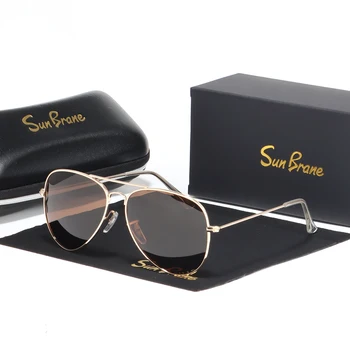 SUNBRANE Stilsko Pilot Style Optične Leče za sončna Očala Letnik Klasična blagovno Znamko, Design sončna Očala 55mm UV400 Gafas De Sol Oculos