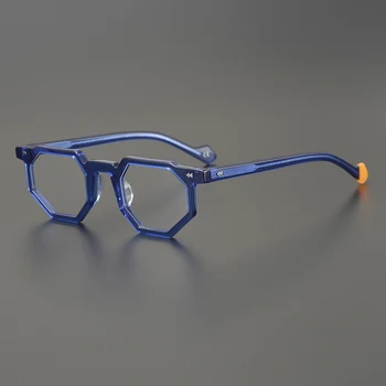 NOVO Acetat poligon Očal okvir moške blagovne znamke optičnih Očal osebnost Nezakonitih ženske Kratkovidnost branje recept Očala