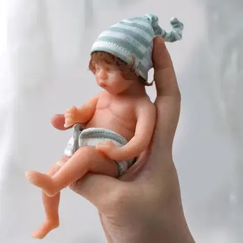 6inch Fant Mikro Preemie Celotno Telo, Silikonski Baby Doll Veren Mini Rodi Punčko Surprice Otrok Anti-Stres Igrače