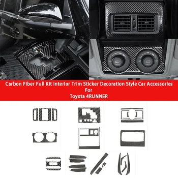 Ogljikovih Vlaken Večpredstavnostna Ročaja Pokrova Nalepki Notranjosti Zraka Vtičnico USB Trim Pribor Za Toyota 4RUNNER 2010-2020 Avto Styling