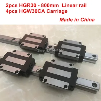 HGR30 linearni vodnik: 2pcs HGR30 - 800mm + 4pcs HGW30CA linearni blok prevoz CNC deli