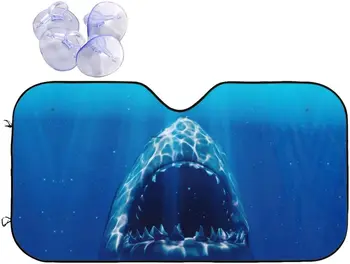 Beli morski Pes Vetrobransko steklo Avtomobila Sonce Odtenek Auto Dežnik za Avto, Tovornjak SUV-Bloki Žarki sončnega Zaščitnik 51.2 X 27,5-Palčni