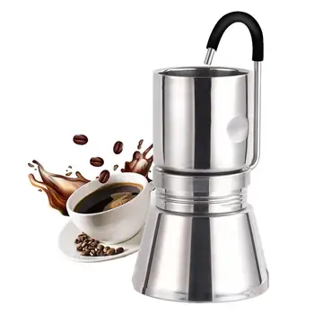 Stovetop Espresso Kavo Za BRS-TC05 iz Nerjavečega Jekla Moka Pot, aparat za Kavo, Prenosni Aparat za Napo Pripomoček Dodatki za Kampiranje