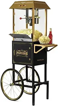 Popcorn Maker Pralni - Strokovno Voziček Z 8 Oz grelnik vode Omogoča do 32 Cups - Letnik Kokice Stroj Kinu Sloga - R