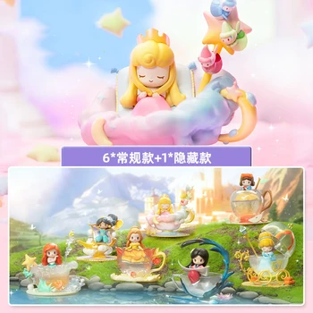 Anime Disney Princesa D-Otroška Serija Tea Cup Ljubica Slika Sneguljčica Ariel Belle Mulan Jasmina Aurora Model Lutke Otroci Darila