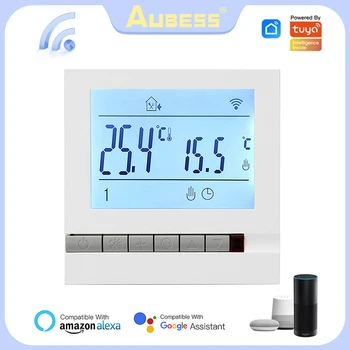 Aubess Wifi Smart Programabilni Termostat, Tuya Daljinsko Vode/Električna Talna Ogrevanja/Kotel LCD Temperaturni Regulator, Za Alexa