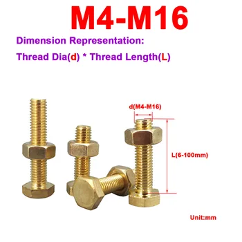 Medenine Zunanji Šesterokotni Vijak In Matica Kombinacija M4M5M6M8
