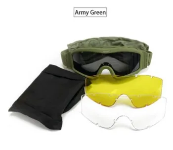 Taktično Očala Vojaško Streljanje Sunglasse Motorno Kolo, Off Road Kolo Vojske Airsoft Paintball Očala Dustproof Veter-Dokazilo 3 Objektiv