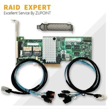 LSI 9264-8i RAID KRMILNIK SAS 6GB PCI-E 256M RAID Expander Kartico Vključujejo SFF-8087 do (4)7 -Pin SATA Kabel