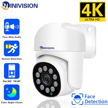 8MP 4K PTZ IP Kamere, Zaznavanje Obraza Avdio POE Prostem H. 265 Onvif CCTV RTSP Barve Night Vision AI Ulica Varnostne Kamere Xmeye