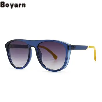 Boyarn Oculos UV400 Odtenkov Sodobnega sončna Očala Street Photography, Ins Online Priljubljen Model, Krog Sunglass
