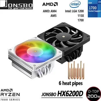 Jonsbo HX6200D Navzdol Tlaka Visoko zmogljiv CPU Hladilnik 6 Toplotne Cevi ARGB Radiator Intel LGA 1700 1200 115X AMD AM4 AM5