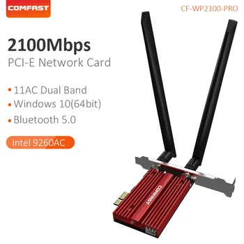 2033Mbps PCI-E Brezžični Adapter 5Ghz za Kartico Wifi, Bluetooth 5.0 MU-MIMO PCI Express 6dBi Antene 11AC WI FI Prejema Omrežna Kartica