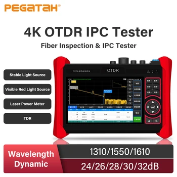 PEGATAH 4K OTDR IPC Tester 1310/1550nm 1610nm Aktivni Optični Multi v 1 Optični Časovnem Reflectometer z OPM OLI VFL zemljevid
