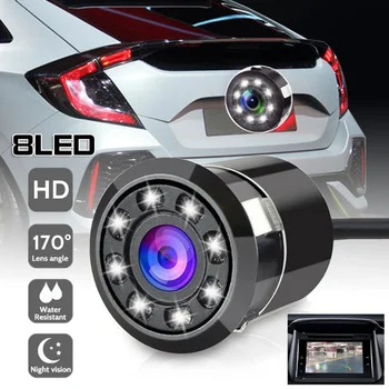 8 LED Avto Obrniti Pogled od Zadaj Kamero HD Night Vision Cam Kit Shockproof Neprepusten Barva Vozila Kamera za Avto Parkiranje Vzvratno