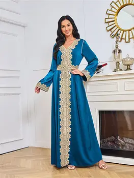 Ramadana Muslimanskih Moda Abaya Turčija Islam Arabske In Afriške Obleke Za Ženske Dolga Obleka Caftan Marocain Haljo Femme Musulmane Tam Kaftan