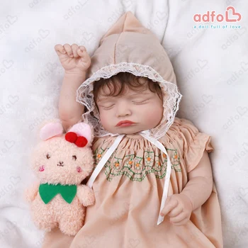 ADFO Prerojeni Baby Dekle Lutka 20 Centimetrov Realne Vinil Silikonski Malčka Lase-zakoreninjena LoL Božič Lutke Darilo Za Dekleta