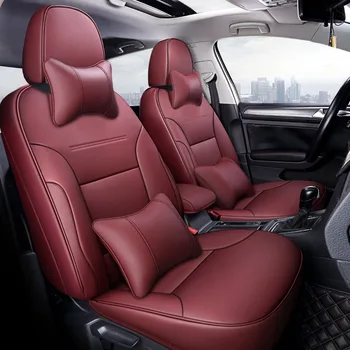 Avto sedežne blazine so odporni na obrabo, usnjene sedežne varstvo dihanje anti-slip za Volkswagen golf sedeža avtomobila notranje zadeve paket