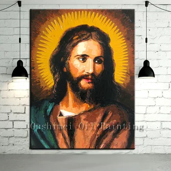 Ročno poslikano Jezusa Kristusa Slikarstvo Christian Steni Sliko Verske Portreti Oljna slika Vtis Slika Barve Na Platno Umetnosti