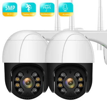 BESDER 5MP PTZ Wi-Fi, Kamera Umetne Inteligence Človeškega Zaznavanja Gibanja z Vodoodporno Ip CCTV Kamera 2-Way Audio IR Nočno opazovanje