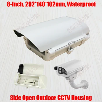 8 Inch IP66 Nepremočljiva CCTV Varnostne Kamere Stanovanj 292x140x102mm Aluminij Zlitine Prostem Polje Zoom Bullet Fotoaparat Ohišje Ohišje