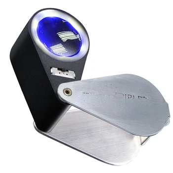 Loupe Lupo + LED & UV svetlobo, 21 mm objektiv Nakit Identifikator Orodje